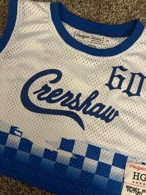 Headgear Classics Small White Jersey Crop Top Crenshaw #60 (NWT)